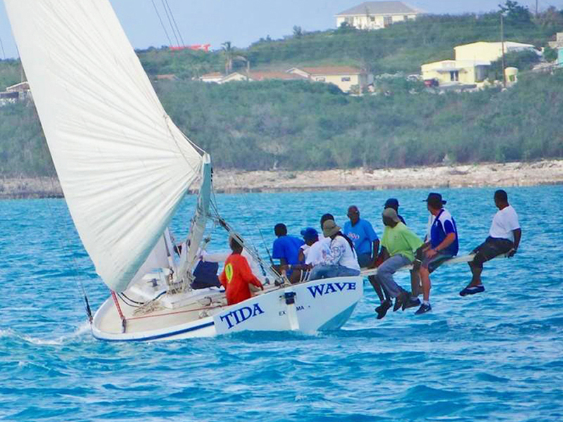 A snorkeler explores a shallow shipwreck. 