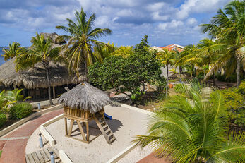 The resort grounds include secure play areas and all apartments have private terraces or balconies.