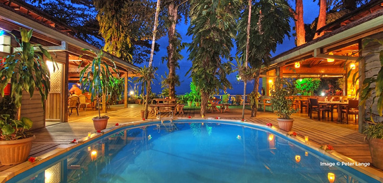 Though remote, Walindi offers civilized comforts such as a freshwater pool.
