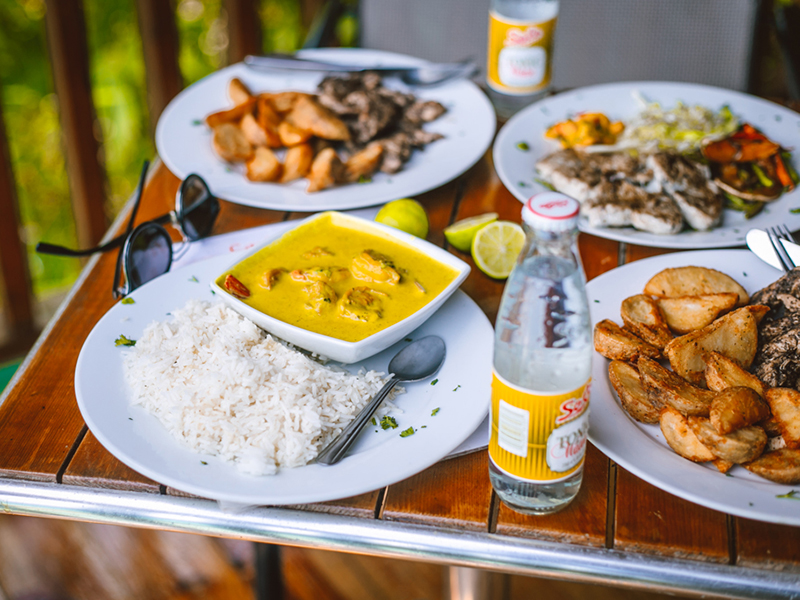 Tobago's local cuisines feature hearty organic vegetables, curries and fresh seafood.