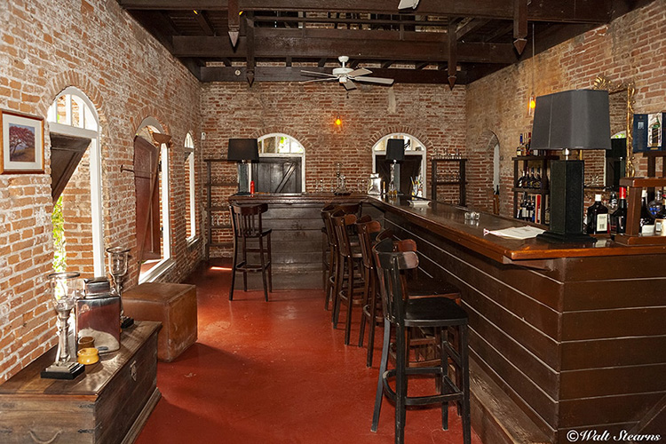 The bar at the Old Gin House.