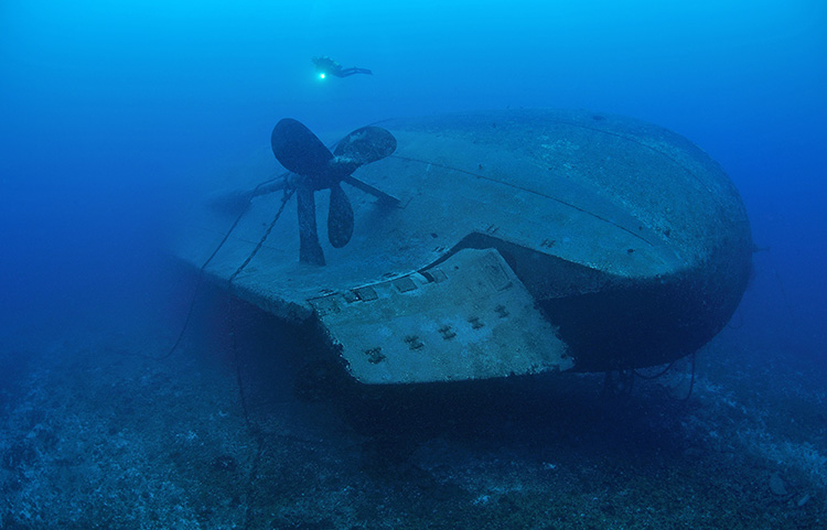 The Charlie Brown is the island's largest and most exciting shipwreck.