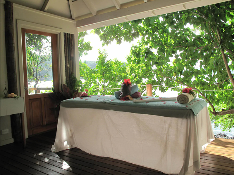 The spa takes full advantage of sea breezes and water views.