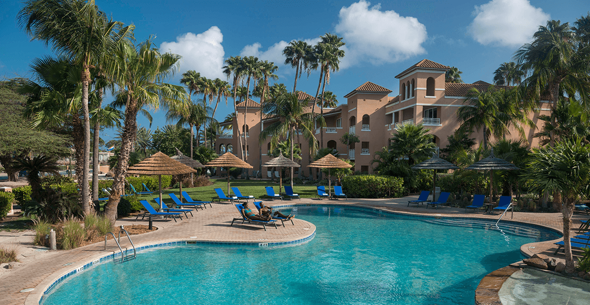 The Divi Village Golf & Beach Resort is an oasis of green on Aruba's western shore.