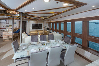 Dining areas have an open and spacious feel.