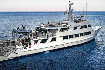 The 132-foot Nautilus Explorer is heavily built and stabilized for blue water operation. It carries the same SOLAS safety certifications as the world's largest cruise ships.