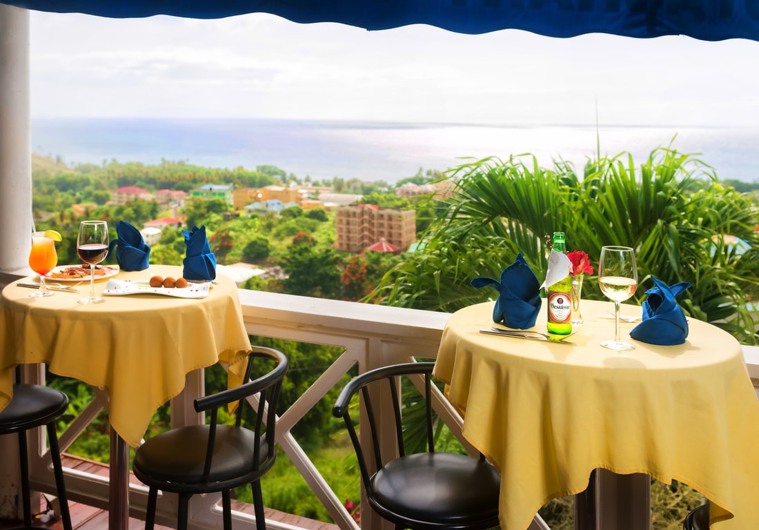 Restaurant & Pizzeria The Champs is known as one of Dominica's favorite restaurants, both for the food and views.