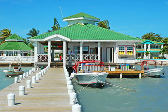 The resort dive center is operated by Pro Dive Belize.