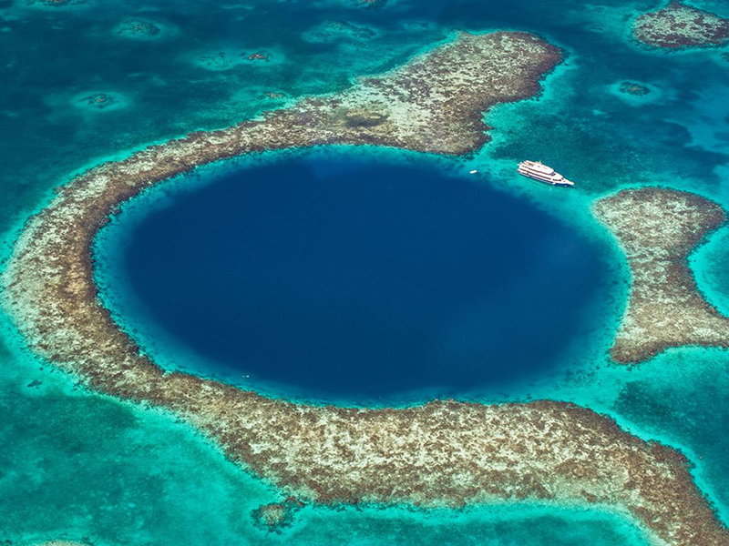 The Great Blue hole is Belize's most famous dive site