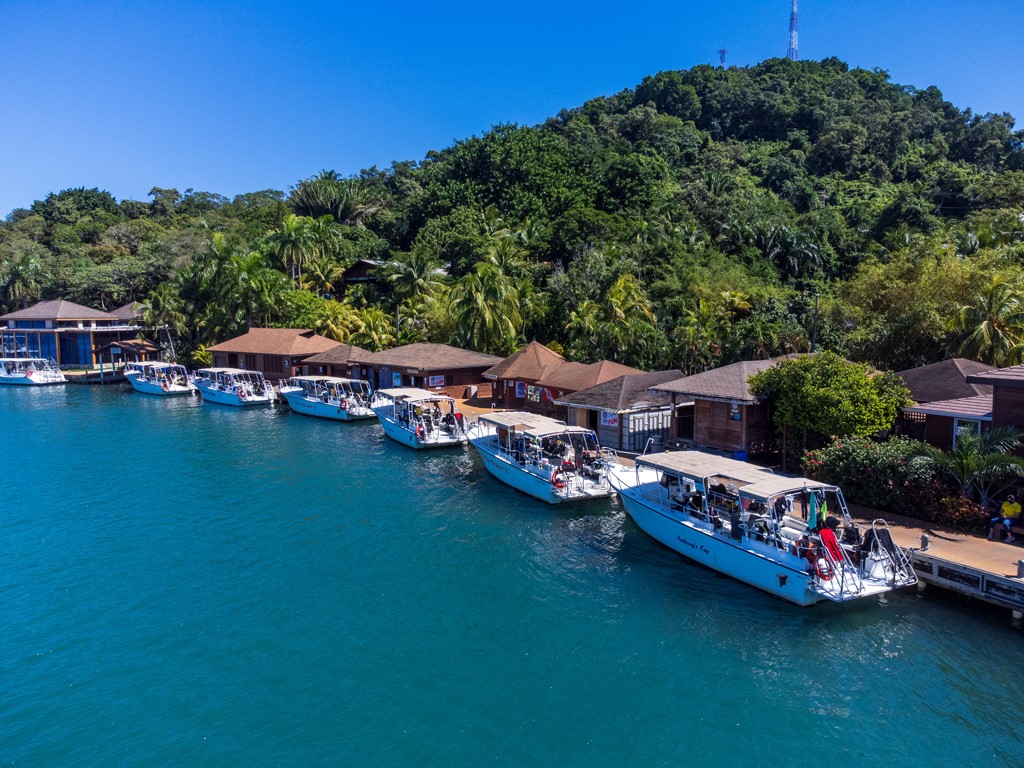 The new docks and buildings of the waterfront activities complex includes the Ankor Seafood Grill. 