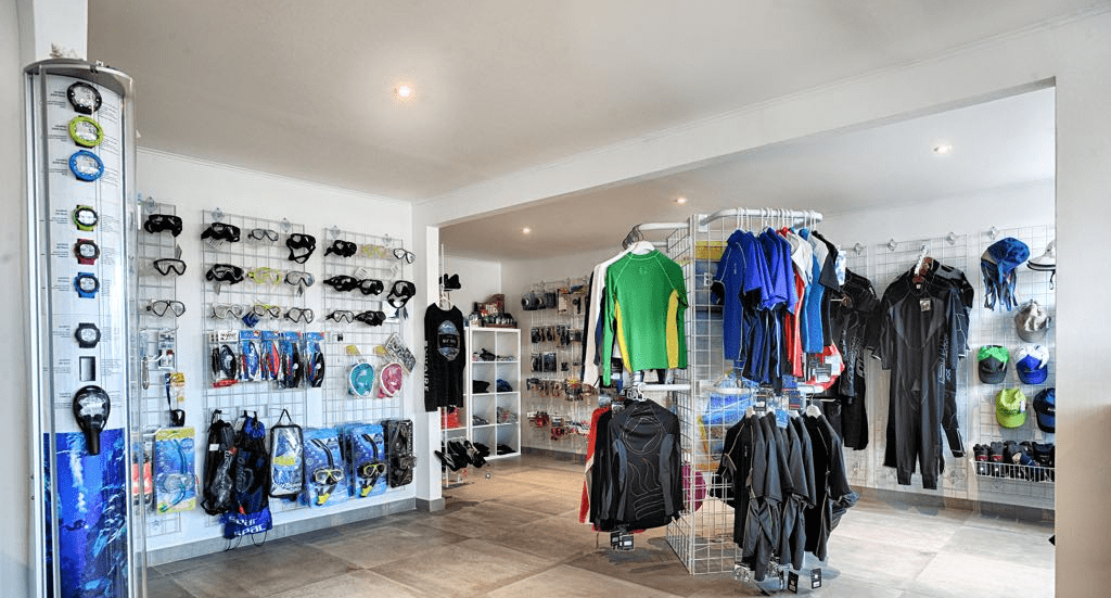 Buddy Dive operates a full-service retail and training facility on the premises of Belmar.