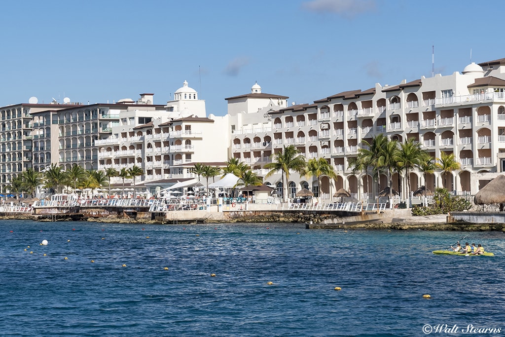 A view of the Cozumel Palace from the water.