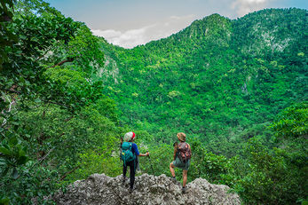 A favorite activity is hiking the slopes of the Quill volcano.