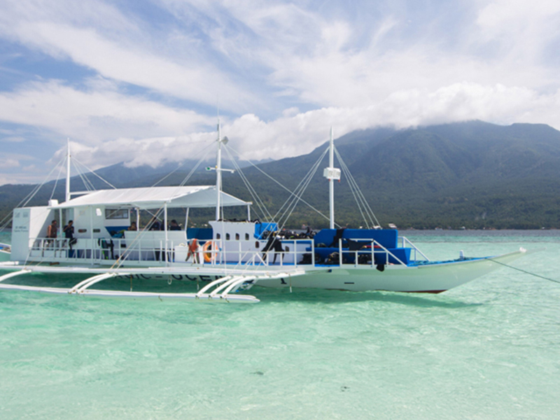 Magic Oceans' traditional banka dive boats are designed for stability.