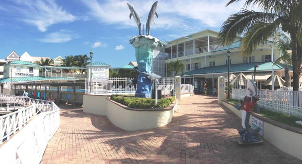 The UNEXSO complex is located next door to Pelican Bay.