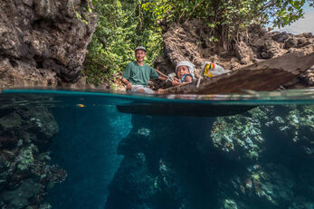 Intriguing coral formations at Deacon's Reef begin at the shoreline.