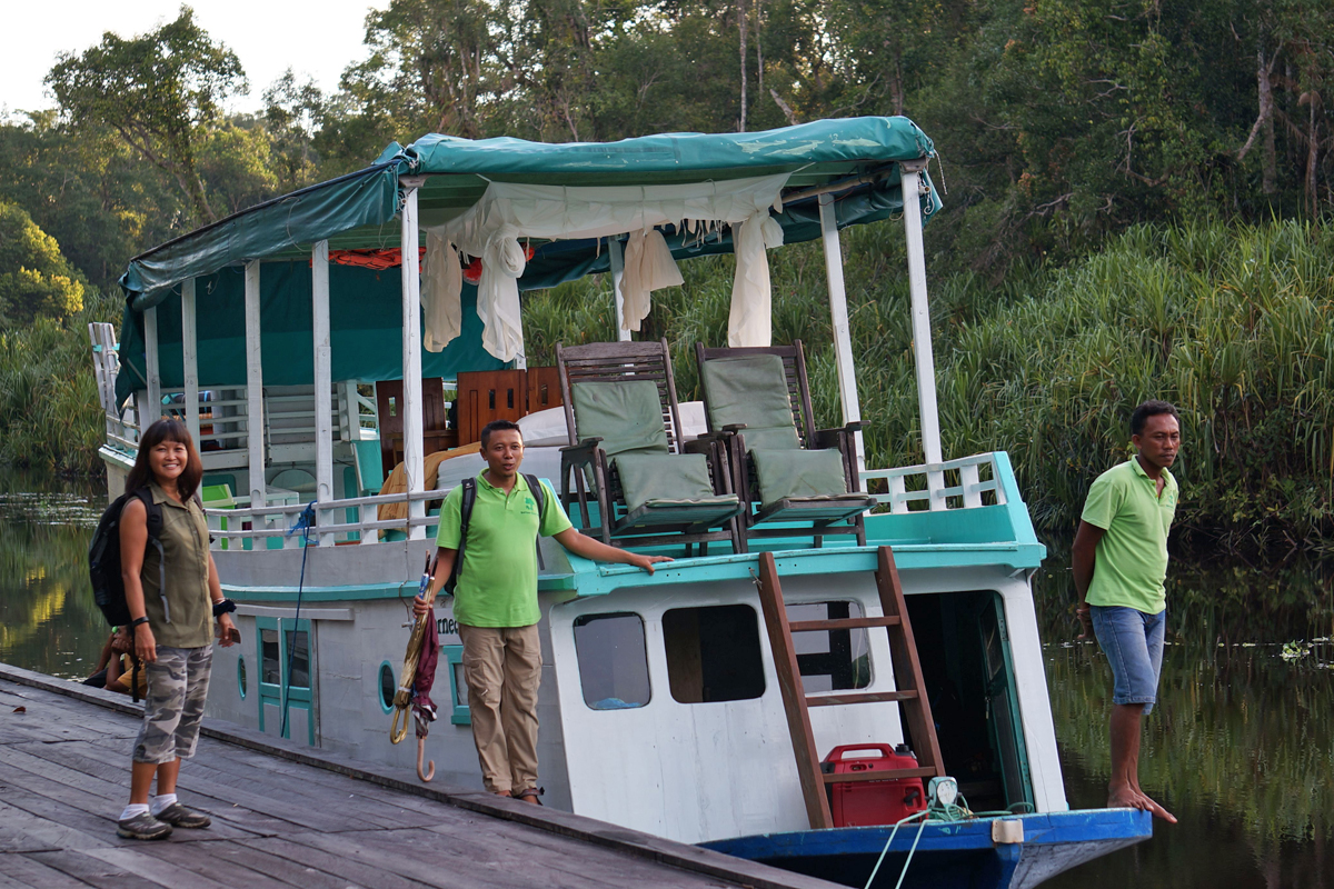 A traditional houseboat on the Sekonyer River.