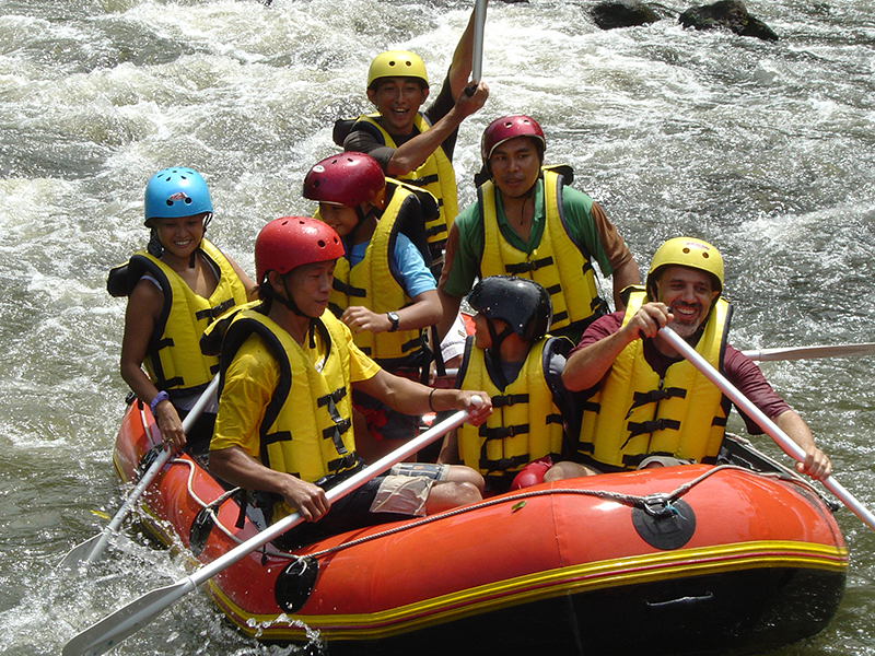 Whitewater rafting on the Nimanga River.