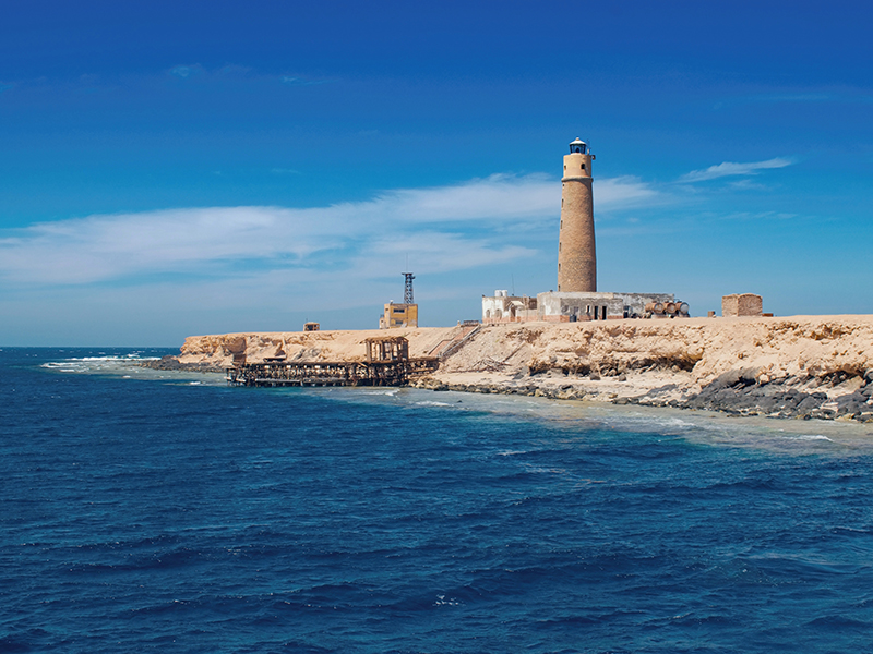 The Brothers are isolated pinnacles surrounded by deep ocean waters.